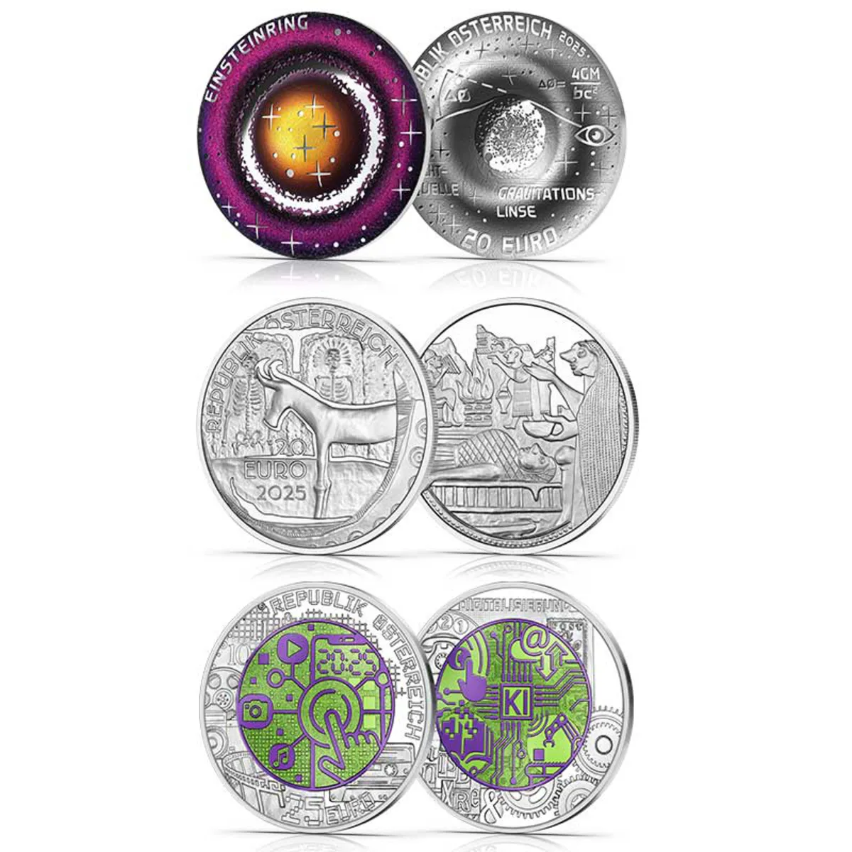 Siegermünzen Coty Award 2025 in Avers und Revers 3D