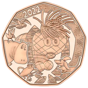 5-Euro-Kupfermünze Das kleine Ich bin ich Rückseite