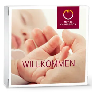 Baby Willkommen Geschenkverpackung Vorderansicht