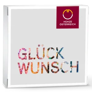 Geschenkverpackung Glückwunsch Vorderansicht