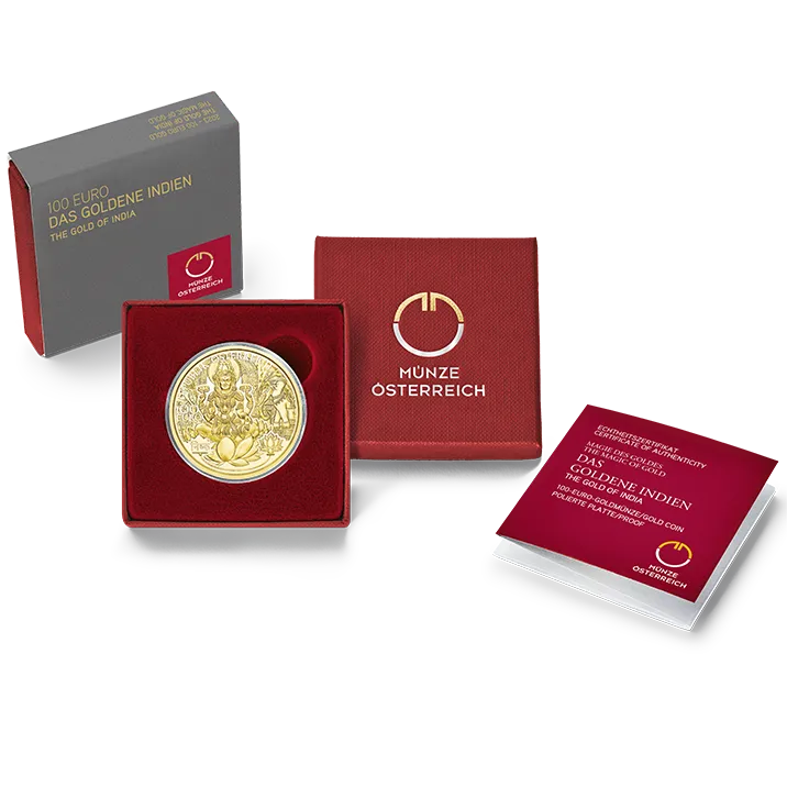 2023 100 euro gold coin The Gold of India packshot