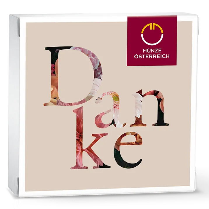 Gift packaging Danke front view