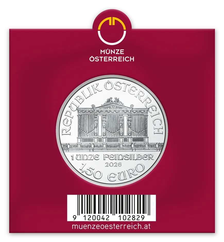 Sichtfenster Philharmoniker Silber 1 Unze RV