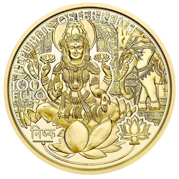 2023 100 euro gold coin The Gold of India averse