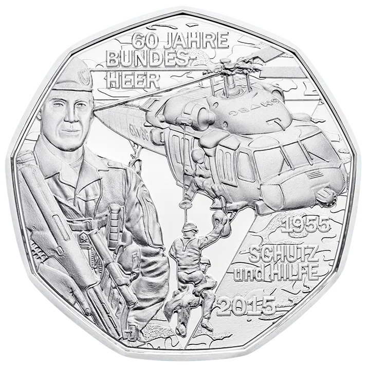 5-euro coin Austrian army