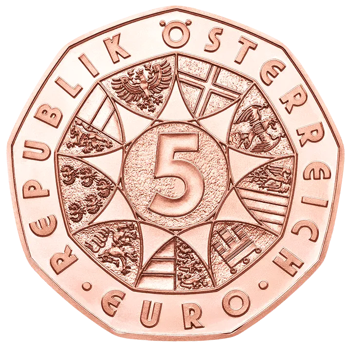 5 Euro Neujahrsmünze 2020 Kupfer Vorderseite