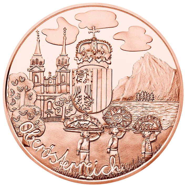 10-euro coin 2016 Oberoesterreich copper avers