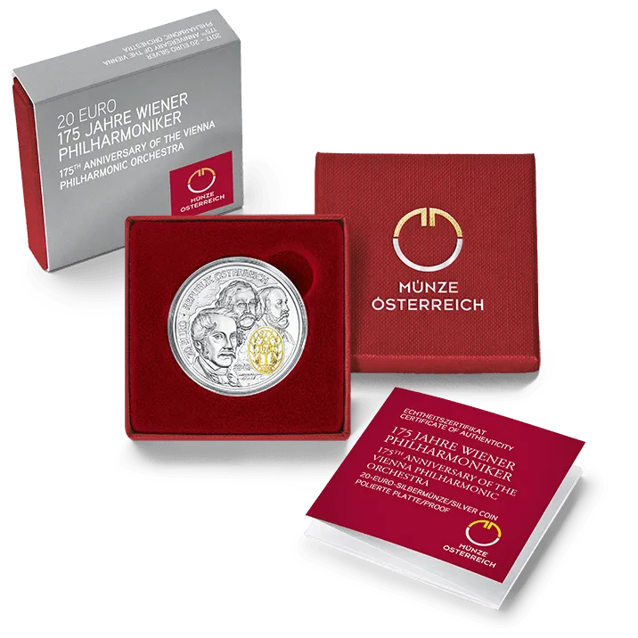 20-euro coin 2017 175 years Vienna Philharmonic plus packing