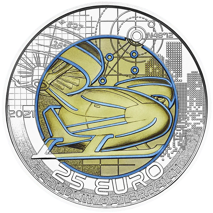 Silber Niob Münze - Mobilität der Zukunft