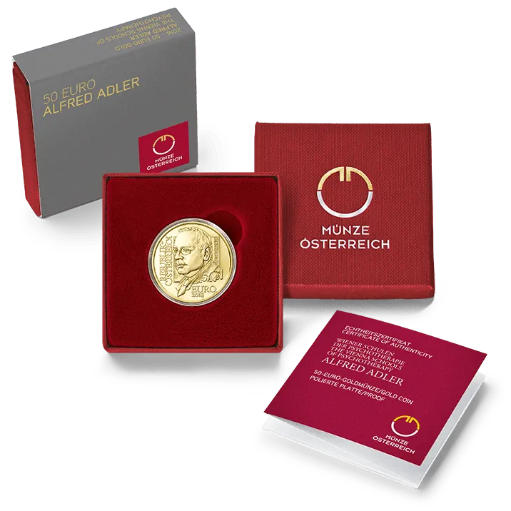 gold coin Adler in the case