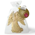 Engel-Anhänger Geige aus Messing im Säckchen mit Anhänger - Weihnachtsschmuck von Münze Österreich