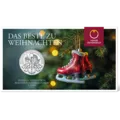 Die beliebte Weihnachtsedition der Silbermünze des Wiener Philharmonikers 1 Unze Silber 2026 im bebildertem Blister