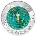 2018 silver niobium coin Anthropocene