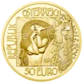 50-euro coin 2015 Klimt obverse