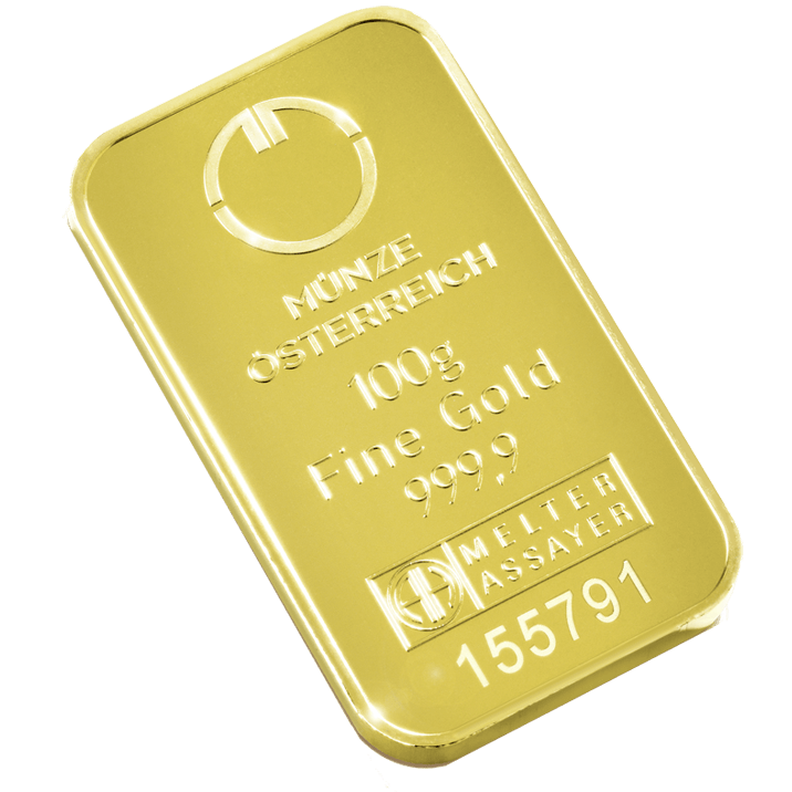 100 Gram Gold Münze Österreich Minted Bar