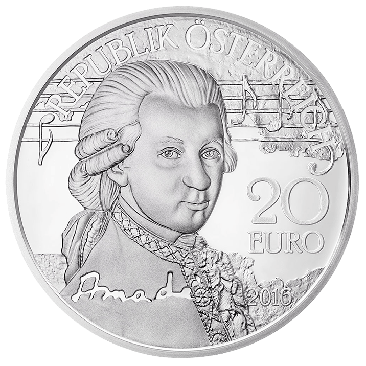 Amadeus: The Genius 20 Euro Silver Coin Proof